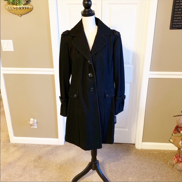 Guess Jackets & Blazers - Guess NWT Black Wool Coat Size 1x
